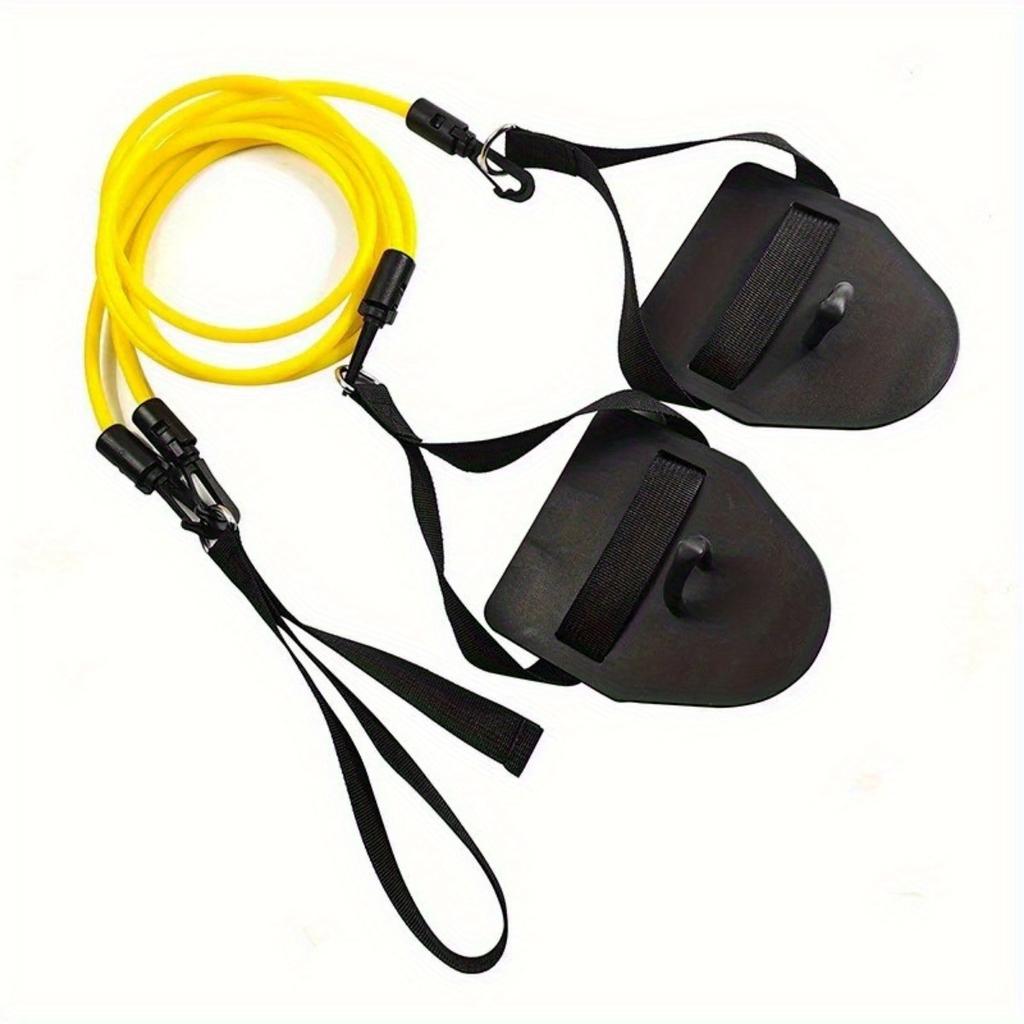 Professional Land Swimming Trainer Resistance Band Set, PU Material, Fitness Arm Strength Exercise Equipment with Hand Webbed Paddles