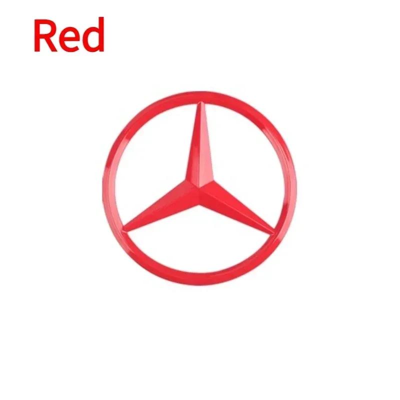 C200 E300 2026 Hot 18.8cm ABS Car Front Grille Badge Decal Cover Emblem for Mercedes Benz W204 W205 W210 W211 W212 W213 C E Clas