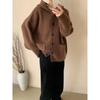 Hooded autumn and winter new single-breasted knitted cardigan fashionable versatile loose casual warm sweater jacket women