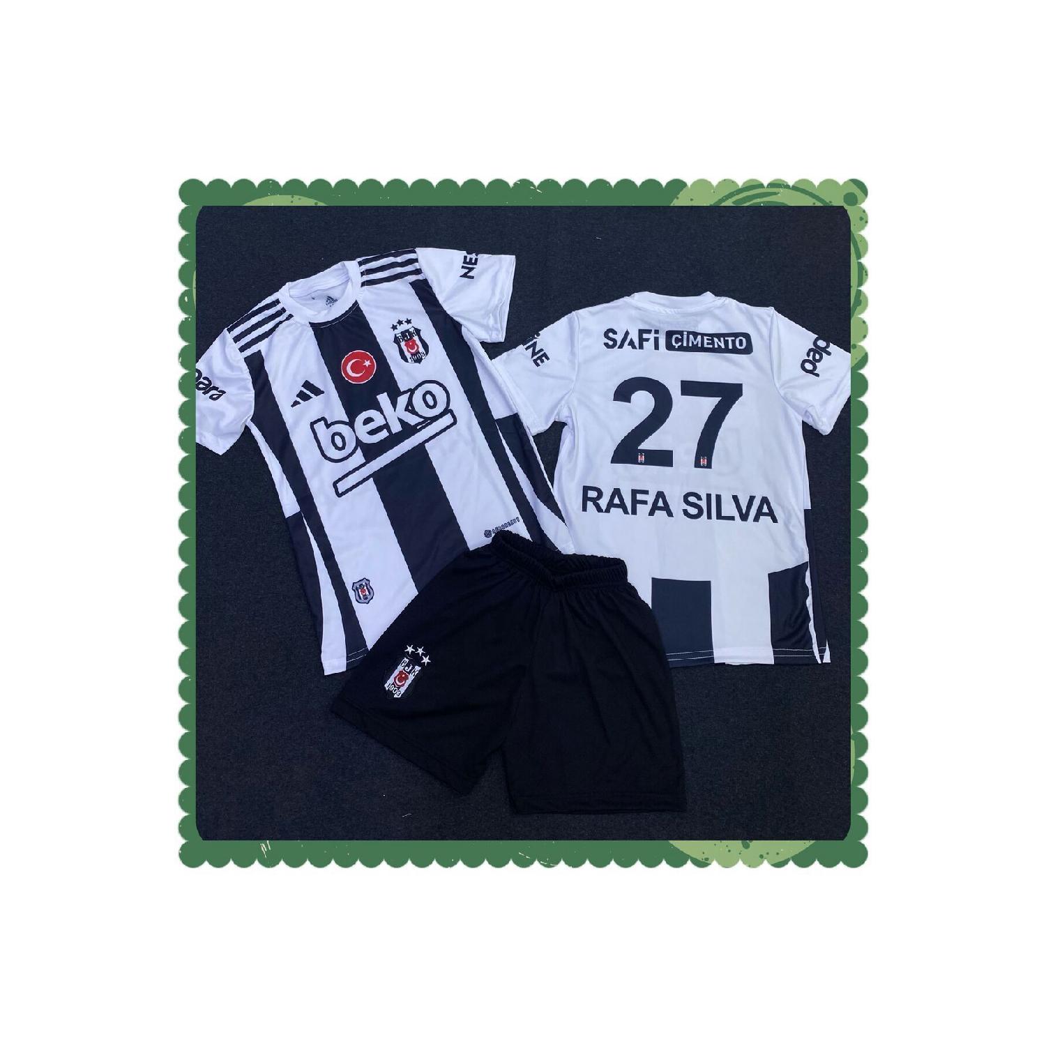 

Комплект из 2 футболок детской футбольной команды сезона 2024/2025 Bkta Rfa, черный/белый 3-4 Yaş белый