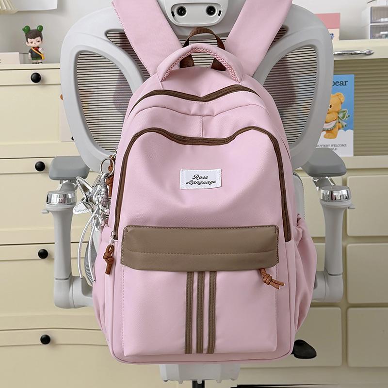 Schoolbag New Cute Backpack Large Capacity Korean Version of Student Schoolbag Women's High Value Simple Fashion Versatile Travel Backpack