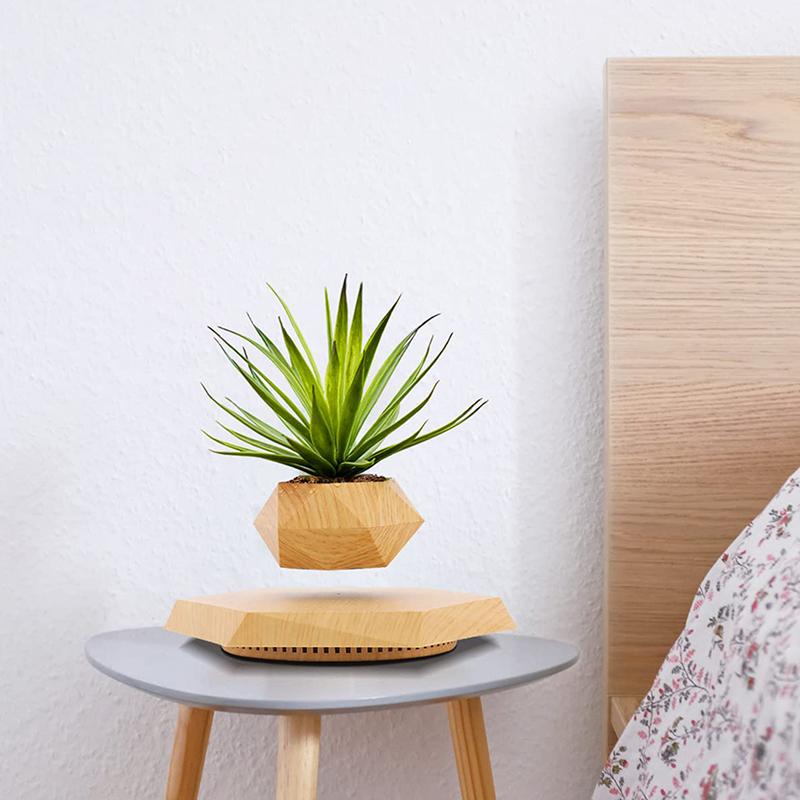 Levitating Air Bonsai Pot Rotation Flower Pot Planters Magnetic Suspension Floating Pot Potted Plant Home Without Plants