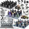 Regalo de cumpleaños de Navidad bloques de construcción de fuerzas especiales escena de torre de guardia armada de policía especial juguete guerrero zombi humanoide