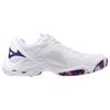 Mizuno Wave Lightning Z8 White Violet Indigo Camellia Rose Unisex Volleyball Shoes SKU: V1GC240020
