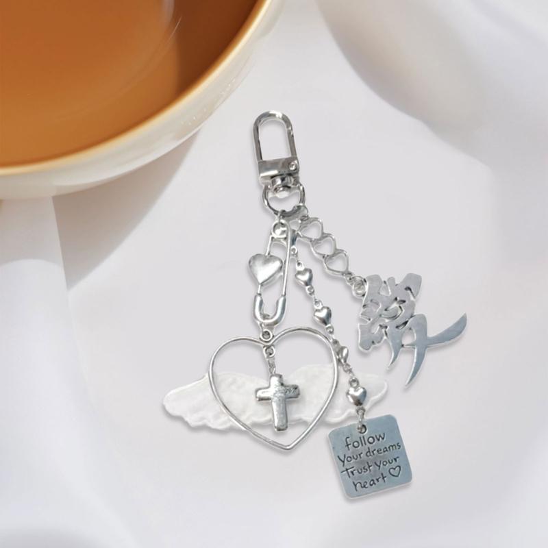 Versatile Crosses and Bowknot Keychain Portable Accessory Convenient for Key or As A Bag Charm for Added Styles