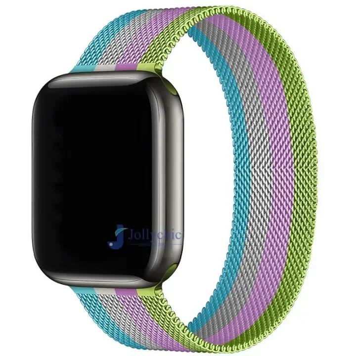 Magnetic Loop Strap For Apple watch Band 44mm 40mm 45mm 41mm 42mm 38mm Stainless Steel Bracelet iWatch Series Ultra 9 8 SE 7 6 5