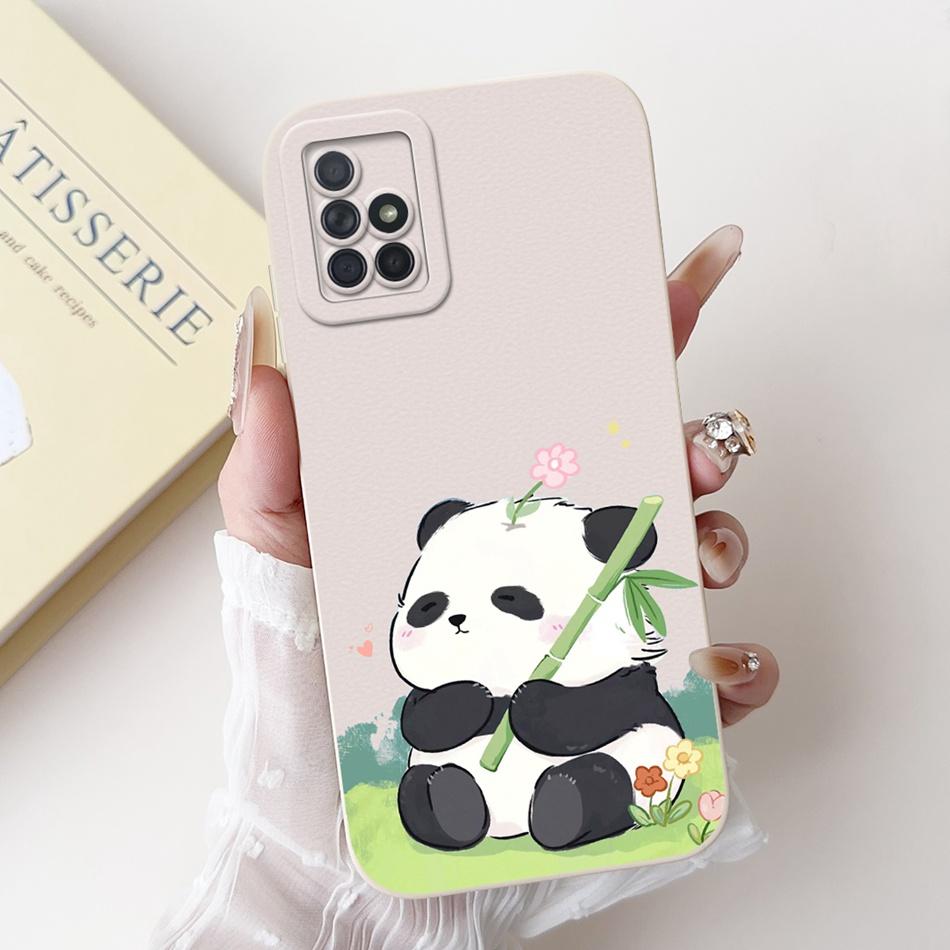 For Samsung Galaxy A71 Cute Panda Cat Cartoon Phone Case For Samsung A71 4G SM-A715F Soft Silicone Shockproof Cases