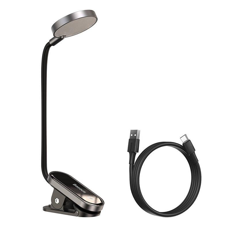 Lampka Biurkowa Baseus Comfort Reading, Z Klipsem (Szara)