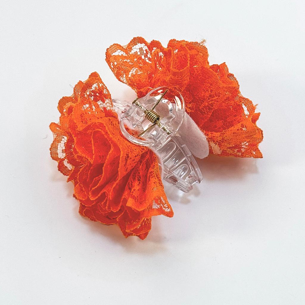 Neue Mini Blumen Haarspangen Mädchen Kinder Spitze Blumen Pferdeschwanzhalter Haarklammern Haarspangen Mode Haarschmuck