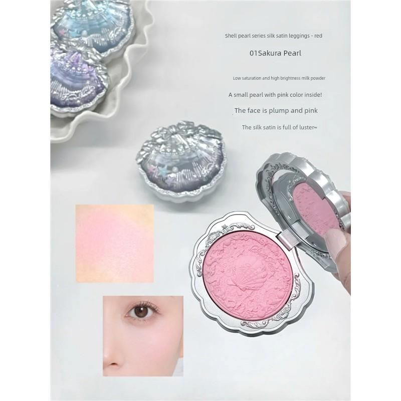 Flower Knows Blush 01 Snow Frost Pearl Unicorn Series Blush Natural Highlighter Contouring Butterfly Cloud Shoulder New Product