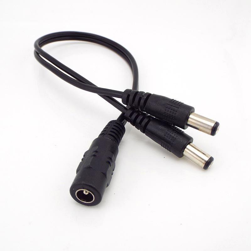 

8 шт. 2-канальный 1 DC мужской женский на 2 мужской женский разветвитель разъем питания адаптер кабель 5.5x2.1 удлинитель шнур оптом 1female 2male 8pcs