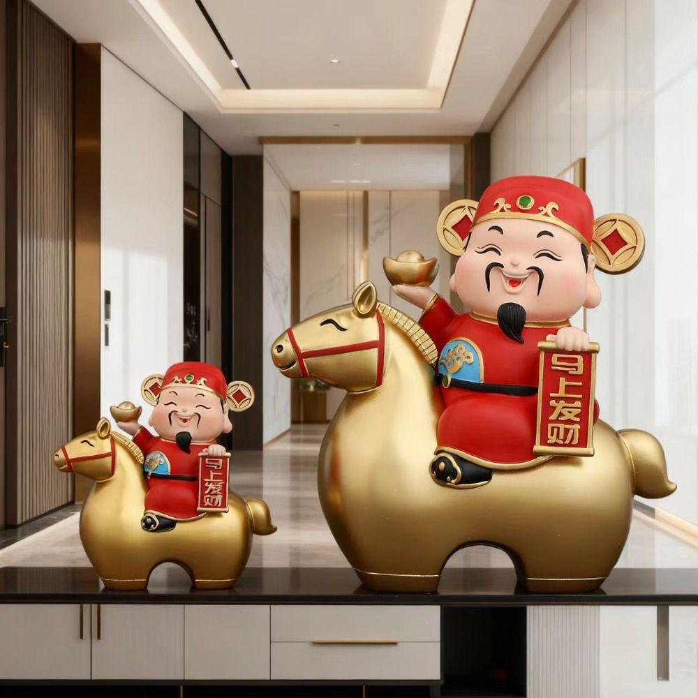 Decorative Ornament Year of The Horse Lucky Treasure God of Wealth Horse Figurines  Living Room