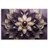 Canvas Print, AI - Flower Abstraction Diamond 3D