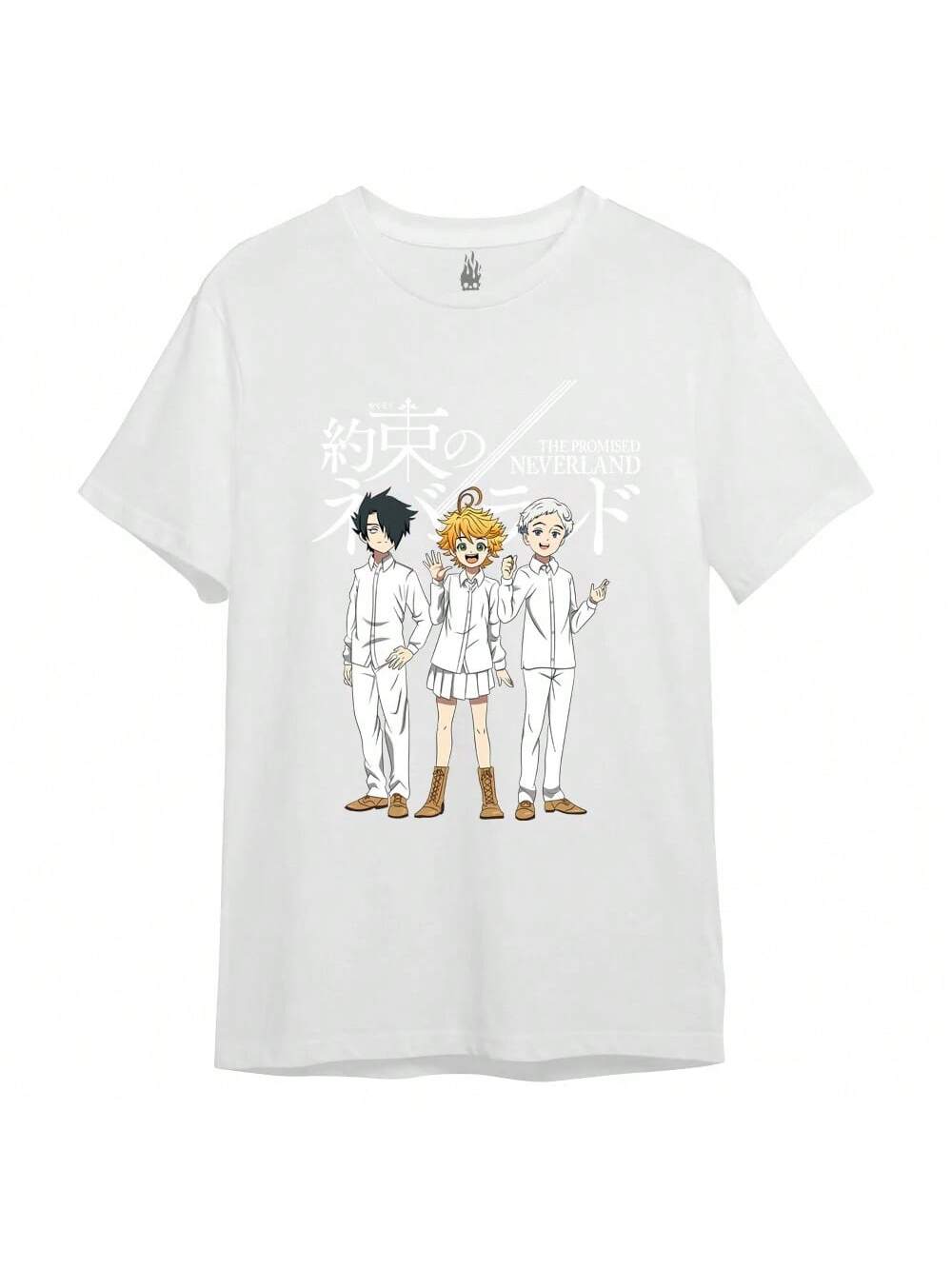 

Аниме Хлопковая Женская Футболка Обещанный Неверленд, Премиальное Качество Хлопка, Прочный и Долговечный Принт, Повседневный и Модный XXXXXL чёрный