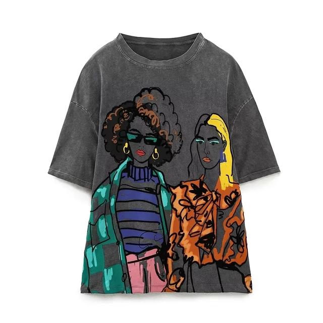Sivatu Short Tshirt Womens Traf Sleeve Tee Tops Summer Y2k Streetwear Shirts Fashion Woman Blouse 2023 Summer T Shirt Female