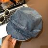 Beret Women Vintage Denim Octagonal Hat Berets Painter Cap Female Autumn Spring Hats For Women New Casual