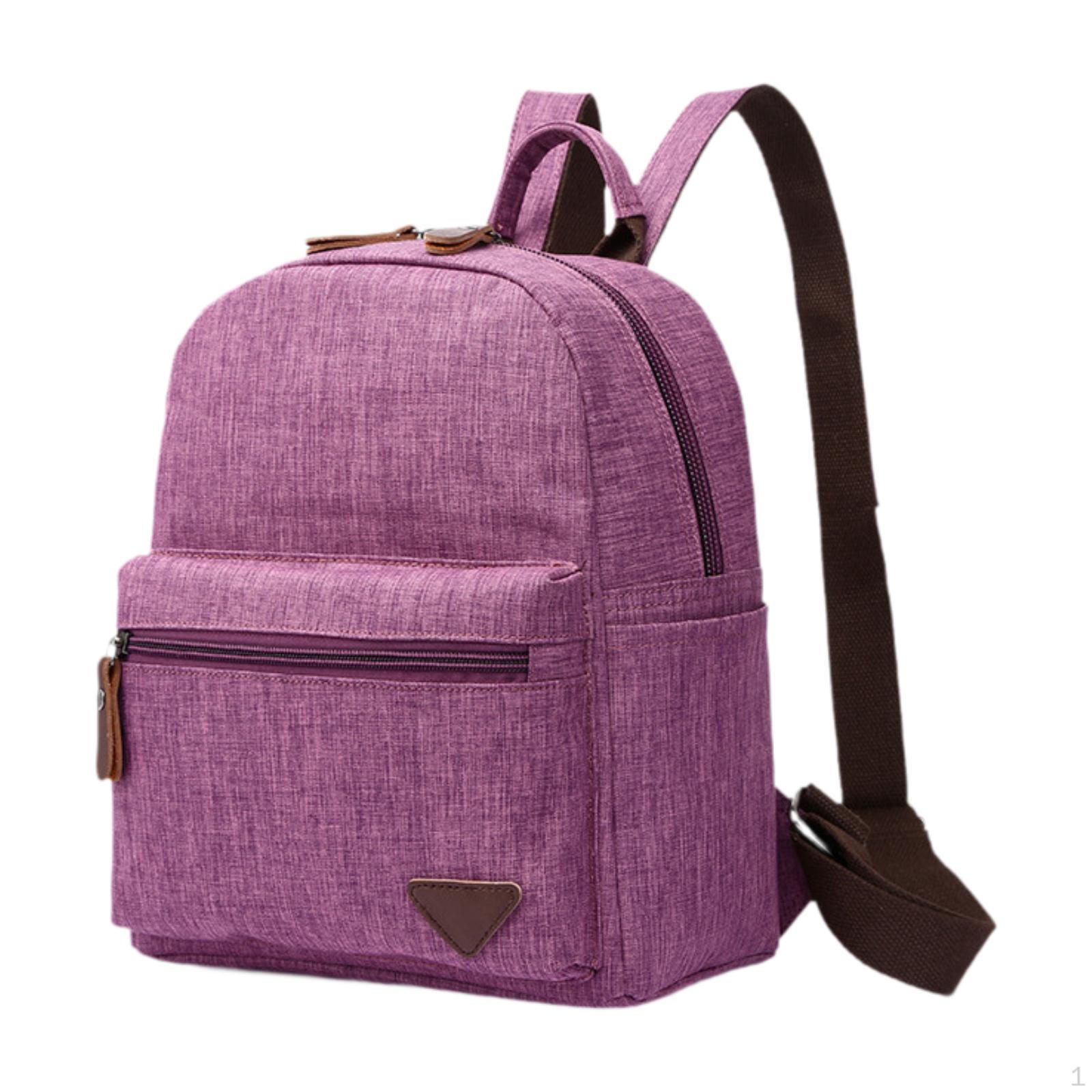 

Women Backpack Adjustable Strap, School Bag for Work Trip Outdoor Commuting фіолетовий