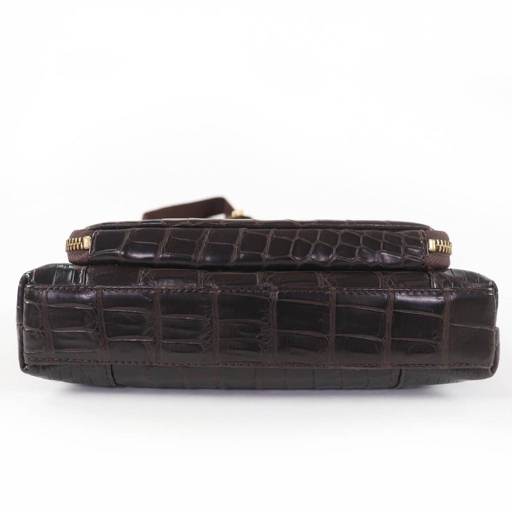 Ausgezeichnete Balaid’or Schultertasche Krokodilleder 2-Wege-Handtasche mit JRA-Etikett Gebraucht