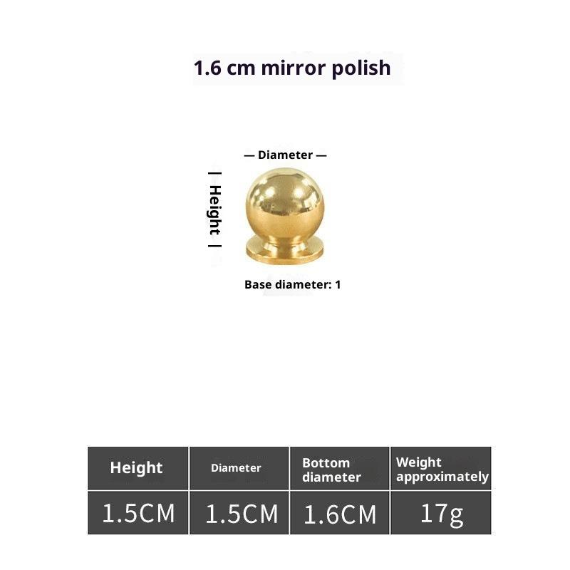 Brass Round Cabinet Knob Single Hole Solid Drawer Pull Matte Antique Bronze Multi Size Knob For Furniture Wardrobe Cupboard
