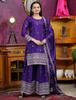 New Designer Embroidered Chinon Sharara Suit With Sequence Embroidered Work
