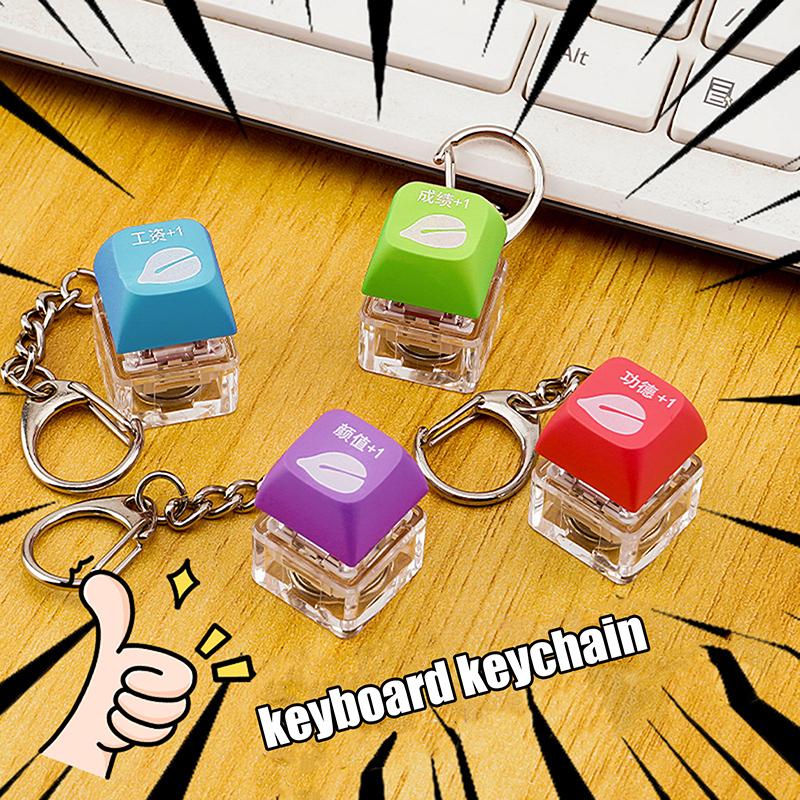 Kreativ Nyckelring med Tryckknapp Hänge Söt Nyckelringsaccessoar För Daglig Användning & Gåva