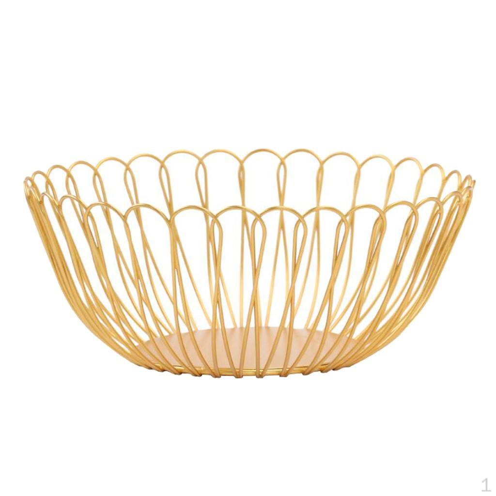 Simple Basket Iron Wire Organizer Vegetable Rack Storage Tray Holder Table