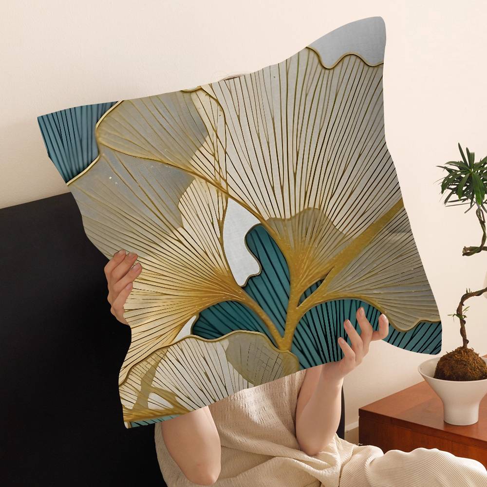 pc Ginkgo Leaves Printed Lucky Dragon pillow cover sofa cushion cover home room decoration children gift