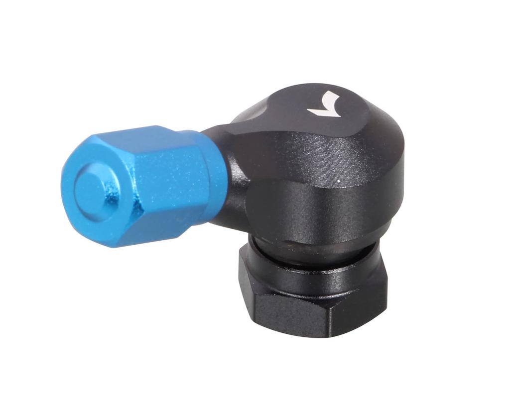 KITACO Aluminum Air Valve Type 3 (Black Body/Blue Cap) General