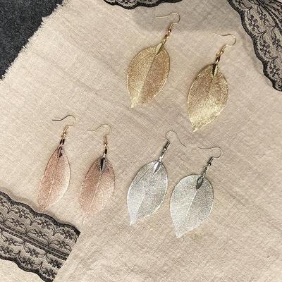 2019 Minimalist Vintage Natural Leaf Earrings - Stylish, Versatile, Chic Drops 042