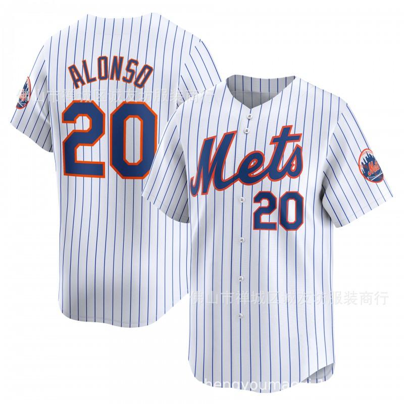 New York Mets 20 Camiseta de Béisbol Blanca Unisex Top Deportivo Ropa Deportiva