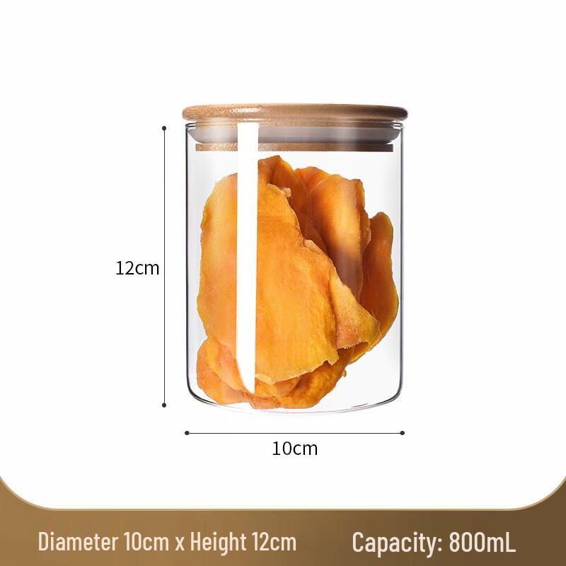 Food Grade Glass Storage Jar with Bamboo Lid