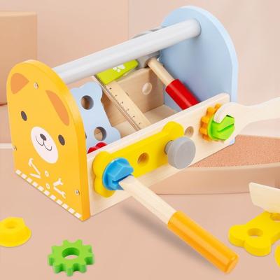Children's Early Education Over 3 Years Old Tool Basket Screw Maintenance Disassembly and Assembly Men's and Women's Toolboxes Educational Wooden Toys