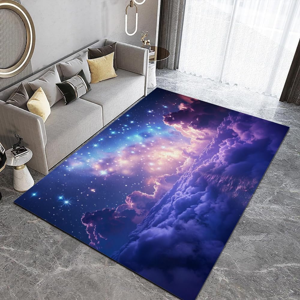Nordic Abstract Colorful Cloud Carpet Oil Painting Style Sky Soft Children' Room Area Rugs Home Living Room Floor Mat Doormat