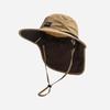 Children'S Summer Wide Brim Waterproof And Quick-Drying Panama Caps Outdoor Visor Uv Neck Protection Bucket Hats