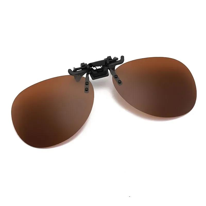 Unisex Polarized Clip On Flap Up Sunglasses UV 400 Protection Mens Womens Night Vision Driving Goggle Vintage Clip Glasses