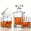 7 Teile/satz Whisky Dekanter Set Mit 6 Wein Gläser Für Männer Kristall Whisky Glas Und Dekanter Mit Geschenk Box Scotch Likör Dekanter set Für Rum Wodka Br