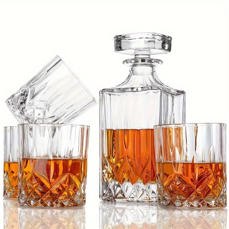 7Pcs/Set Whiskey Decanter Set With 6 Wine Glasses For Men Crystal Whiskey Glass And Decanter With Gift Box Scotch Liquor Decanter Set For Rum Vodka Br