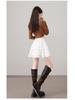 2025 Stylish Elastic Waist Jacquard Skirt - Fluffy Cake Design, Long Legs Effect, Versatile Slimming Short Skirt
