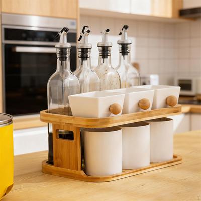Oil Bottle Rack Bottles Holder Stand Compact Storage Household Multifunctional Stable