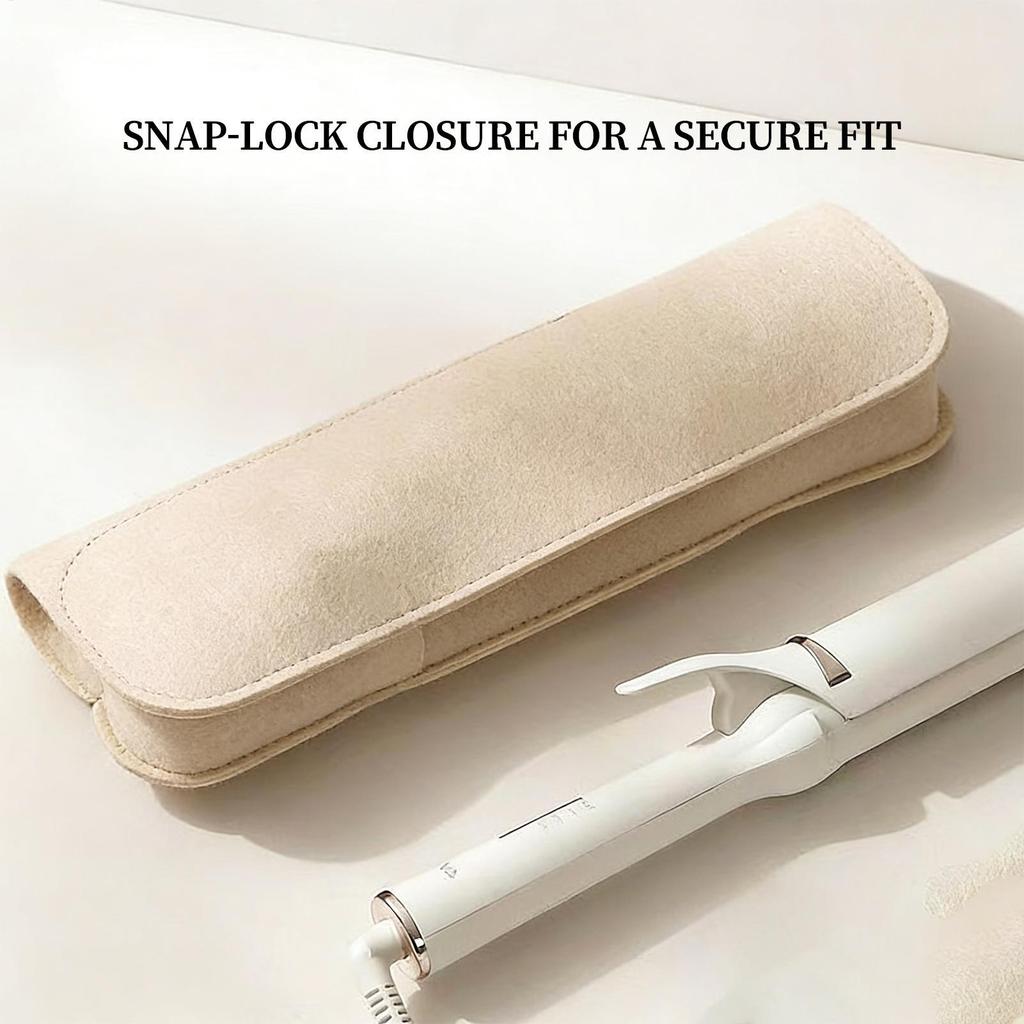 Curling Iron Travel Bag Heat Insulation Pad & Straightener Curler Storage for Attachments, Clipper, Comb, Brush, Counter Dresser