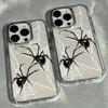Cool Black Spider Web Phone Case For iPhone 17 16 15 Pro 13 14 Plus 11 12 Air XR X XS 7 8 Plus Se 2020 16E Clear Silicone Cover