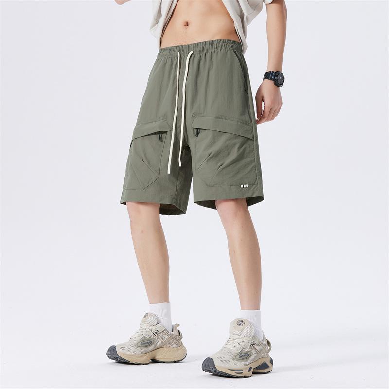 

Work Shorts Men s Summer Loose Ice Silk Five Quarter Pants XXXL