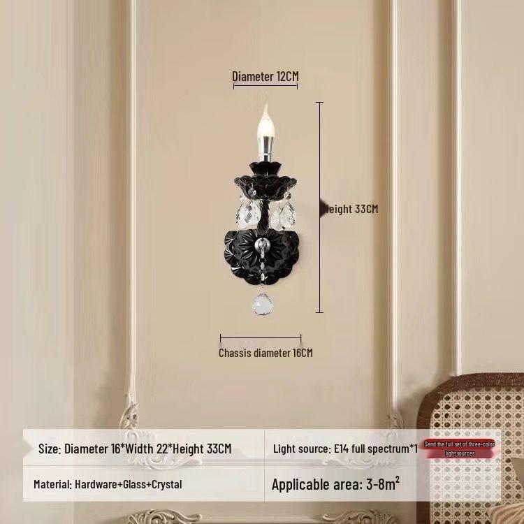 French Crystal Candle Chandelier for Living Room or Bedroom