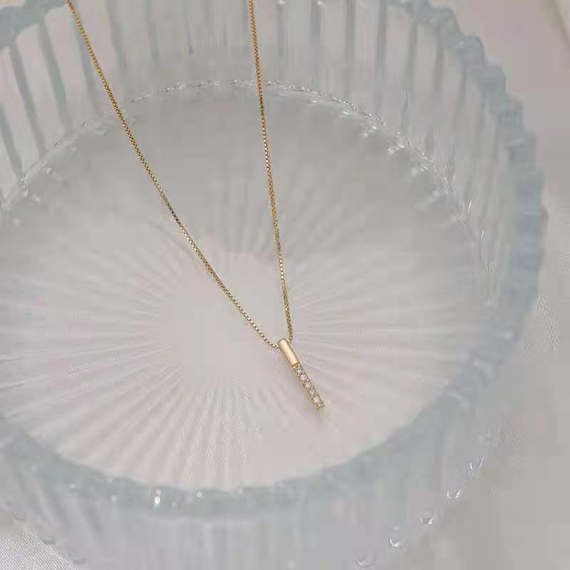 925 Silver Necklace Personality Charm Geometric Shape Pendant Choker Birthday Party Gift for Women Exquisite Jewelry