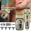 Men's Professional Hair Clipper IPX6 Waterproof and Rust-proof Metal Set Electric Shaver Rechargeable Long-lasting Lithium Battery Oily Hair Clipper