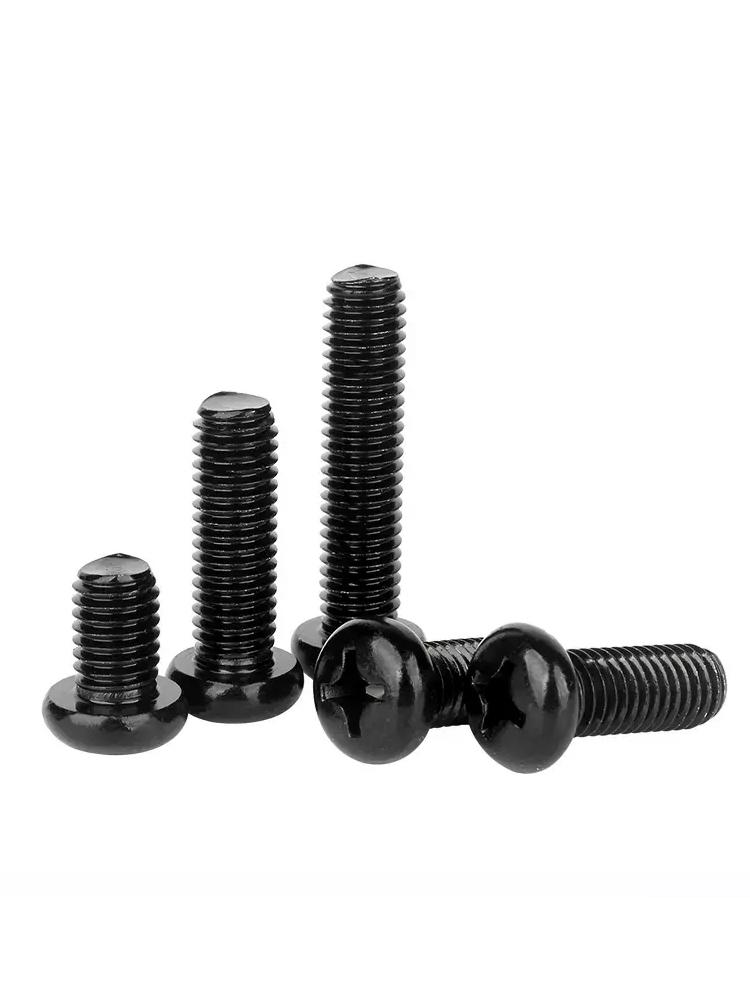 Black Zinc Plated Phillips Head Machine Screw - M2 To M8