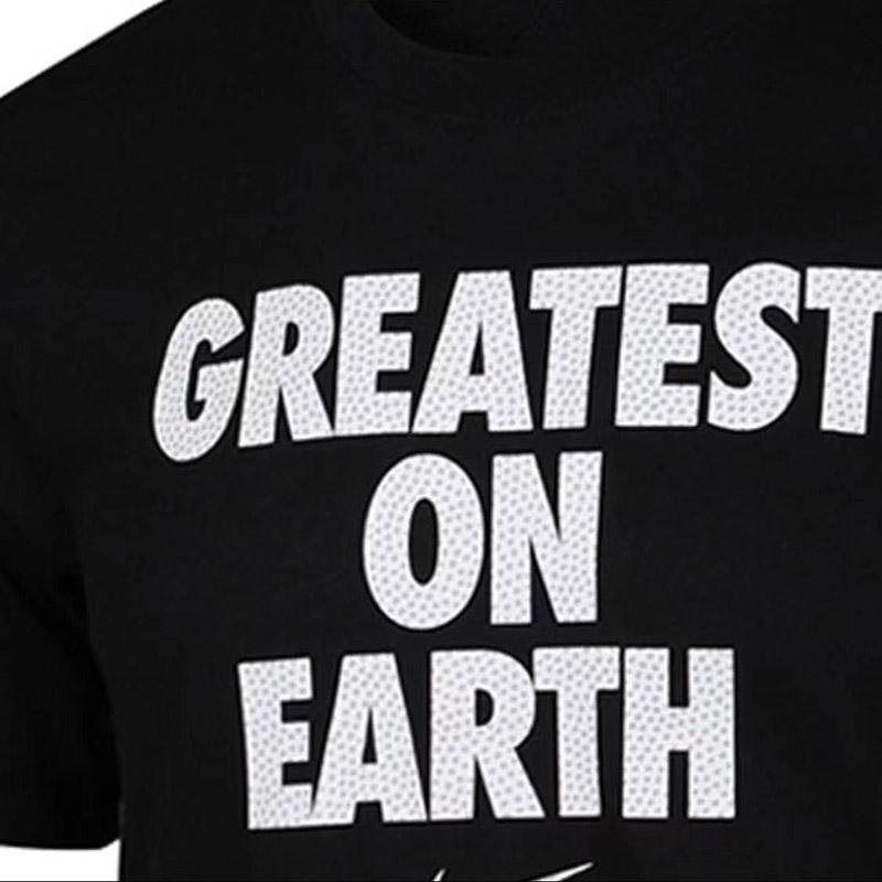 Nike Basketball Is My Girlfriend Logo Print Solid Color Round Neck Sports Quick-Dry Short Sleeve T-Shirt Men T-Shirt Black 816084-010