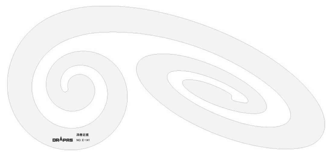 

Drapas Template E141 Spiral Ruler 31141