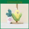Plush Enchanting Soft Onion And Corn Keychain Cute Vegetable Gift Accessory
