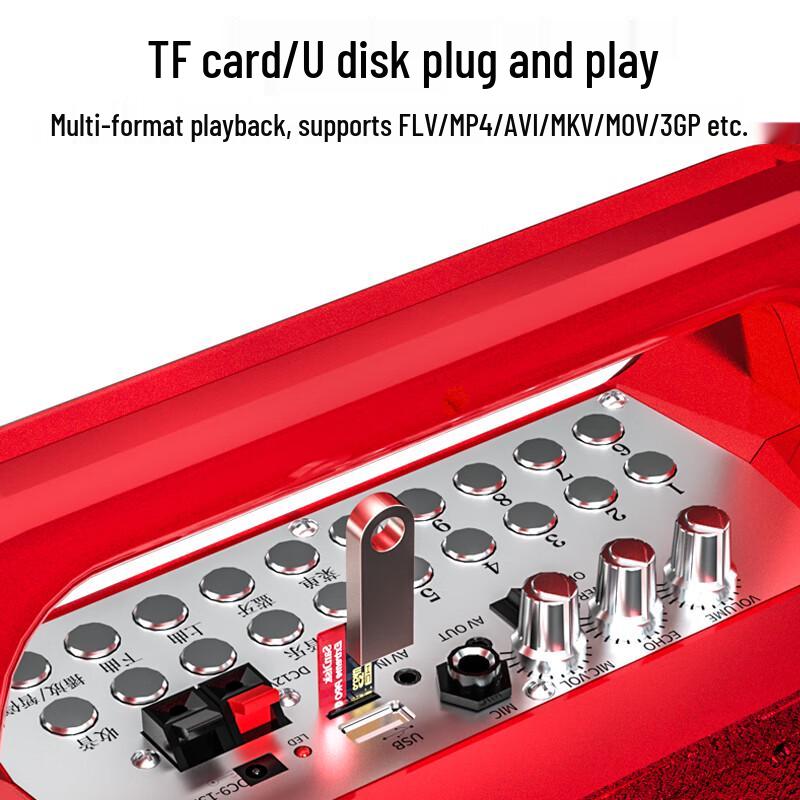 Huabao Portable Karaoke KTV Speaker with Display & Dual Mics